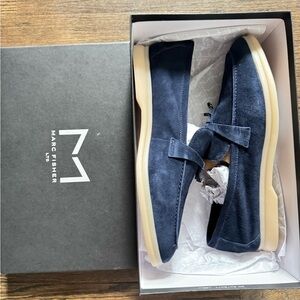 Marc Fisher Men's Dark Blue Suede Loafers